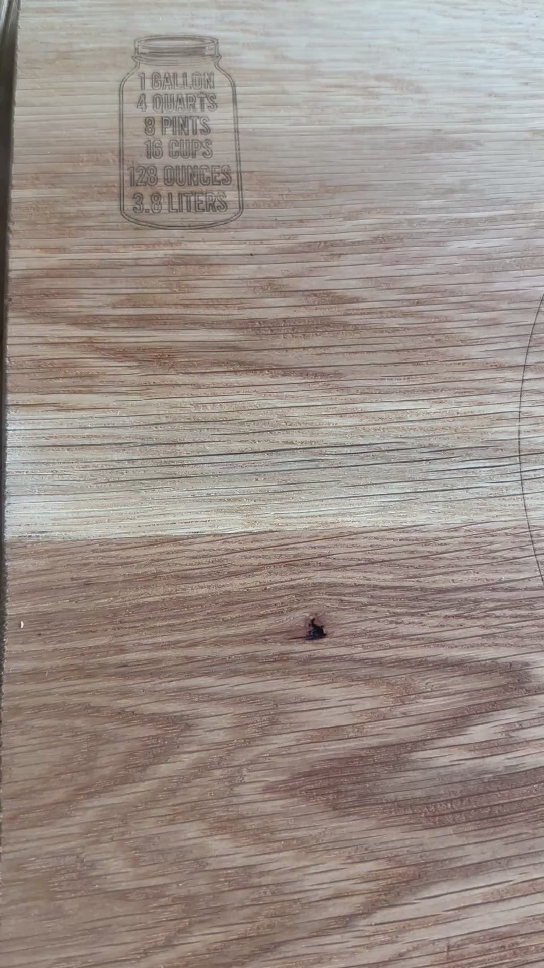 Personalized White Oak Dough Board | Farmhouse Baking Board with Measurement Guide & Scripture